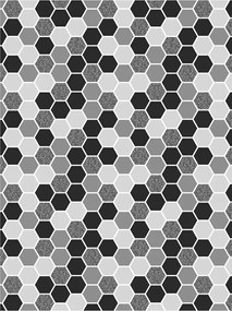 Tapéta Geometriai Hatszögek Minimalizmus Absztrakt Szürke 206x275+ragasztó