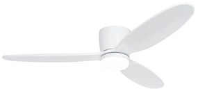 Okos mennyezeti ventilátor fehér LED-vel és távirányítóval - Sofio