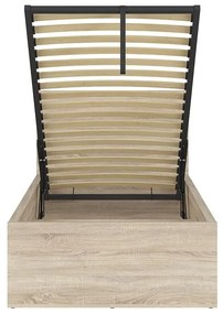 Egyszemélyes ágy 90 cm Tetrix 15 (szonoma tölgy) (ágyráccsal) (tárolóhellyel). 1098500