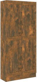 vidaXL füstös tölgy színű fa fürdőszobaszekrény 82,5x30,5x185,5 cm