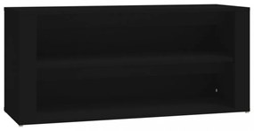 fekete szerelt fa cipőtartó 100x35x45 cm
