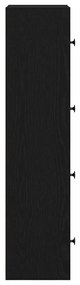 Könyvespolc fekete tölgy 40x24x102 cm gépesített fa