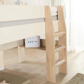 Bézs galéria gyerekágy ágyrács nélkül 90x200 cm Loft – Roba