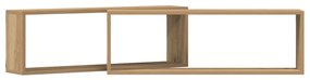 Falipolc 2 db Kézműves tölgy 80x15x26 cm Műanyag