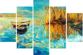 Kép - Tó csónakokkal (150x105 cm)