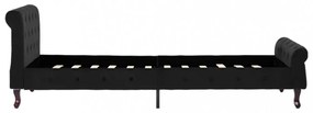 fekete bársony ágykeret 90 x 200 cm