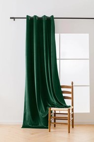 VELVET sötétzöld sötétítő függöny 140x250 cm