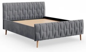 Kárpitozott ágy matrac nélkül FLORA 180x200 cm szürke