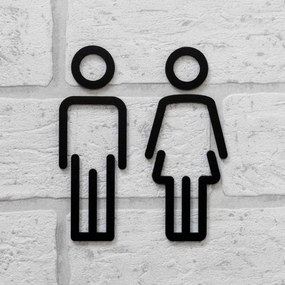 DUBLEZ | Fa WC ajtótábla - Női/Férfi