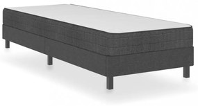 sötétszürke rugós szövetágy 90 x 200 cm