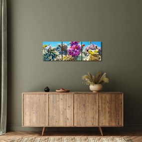 Kép - A tenger világa (órával) (90x30 cm)
