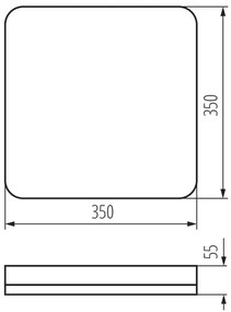 Kanlux 37297- LED Ipari mennyezeti világítás IPER LED/35W/230V IK10 IP65 szögletes fehér