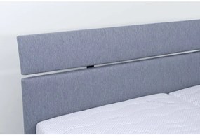 Kárpitozott ágy matraccal és beépített tárolóval ALIS 160x200 cm világosszürke