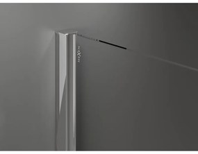 Mexen Velar, zuhanykabin tolóajtóval 100 x 80 cm, 8mm szürke üveg, króm, 871-100-080-41-01