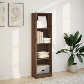 barna tölgy színű szerelt fa könyvszekrény 40 x 24 x 143 cm