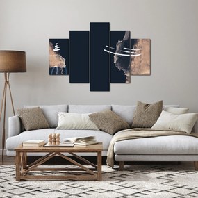 Kép - Sötétkék absztrakció (150x105 cm)