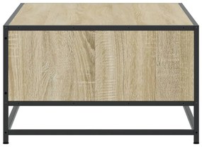sonoma tölgy szerelt fa és fém dohányzóasztal 100 x 57 x 35 cm