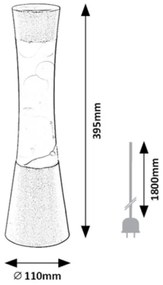 Rabalux 7029 - Lávalámpa MINKA 1xGY6,35/20W/230V kék