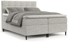 Világosszürke ágyneműtartós boxspring ágy 140x200 cm Urbaneo – Maison de Rêve