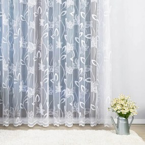 Virágos Fehér Méteráru Függöny 160cm Magas