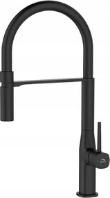 Konyhai Csaptelep Flexibilis Kifolyócsővel, Fekete