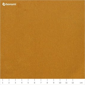 Sárga bársony kinyitható sarokkanapé (jobb oldali) Lofty Lilly – Miuform