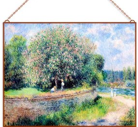 Renoir-Chestnut Tree Blooming üvegkép, falikép