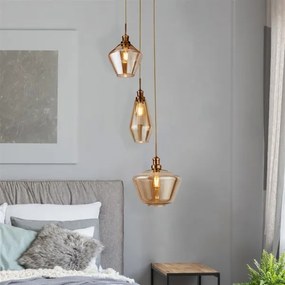 Searchlight 5423-3AB - Csillár zsinóron MIA 3xE27/60W/230V sárgaréz