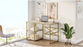 Vilge White Marble and Gold íróasztal