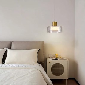 LED Csillár zsinóron LED/8W/230V 3000K arany/átlátszó pr. 20 cm