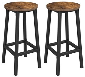 Bárszék, erős acélvázas konyhaszékek 2 db-os készlet