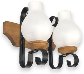 Brilagi - Fali lámpa QUEEN 2xE14/40W/230V bükkfa