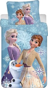 Disney Jégvarázs White Snowflake gyerek, ovis ágyneműhuzat 100×135 cm, 40×60 cm