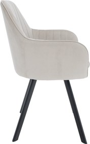 Design fotel, bézses szürke Velvet szövet, AURIL