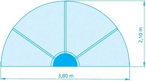 Medencekupola, Pool House Control, 366 cm, csővázas medencékhez
