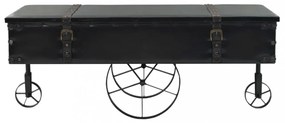 MDF és fenyő dohányzóasztal 110 x 55 x 43 cm