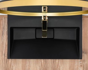 Konglomerátum mosdó GOYA BLACK MAT 60CM