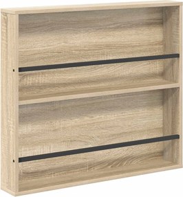 vidaXL Magazin állvány polcokkal Sonoma tölgy 80 x 12 x 70 cm Faanyag