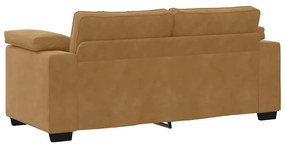 barna bársony loveseat kanapé 140 cm