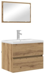 2 részes fürdőszobai bútorkészlet artisan tölgy mérnöki fa