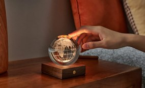Asztali lámpácska 3D lézerrel készült mintával, többféle - Gingko Motiv: globus