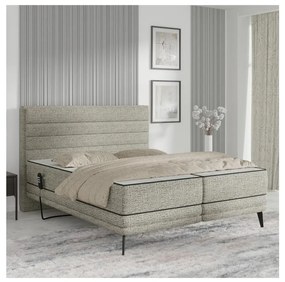 Elektromos, állítható kárpitozott ágy matracokkal MILA 160x200 cm szürke