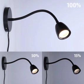 Solight WO54-B - LED Dimmelhető fali kislámpa LED/4W/230V fekete