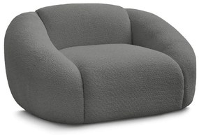 Szürke buklé fotel Tina – Bobochic Paris