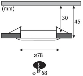 Paulmann 94473 - KÉSZLET 3xLED/6W IP44 Fürdőszobai beépíthető lámpa NOVA 230V