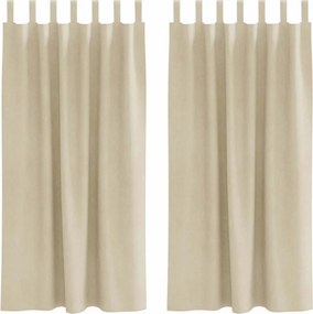 vidaXL Sötétítő függönyök 2 pcs Krém 140 x 175 cm Bársony