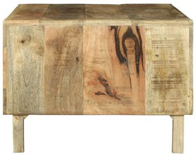 Dohányzóasztal 90x50x35 cm Tömör nyers mangófából
