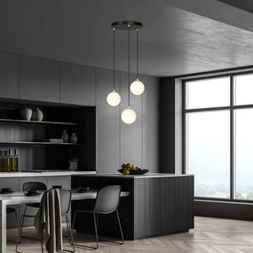 Emibig modern függeszték royal fehér fekete arany emi1243/3