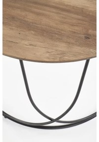 Kávésasztal NUBIRA 41x60 cm fekete/barna