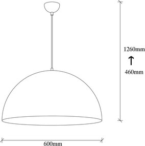 Sivani MR-724 fekete-arany fém függőlámpa, Ø60 cm